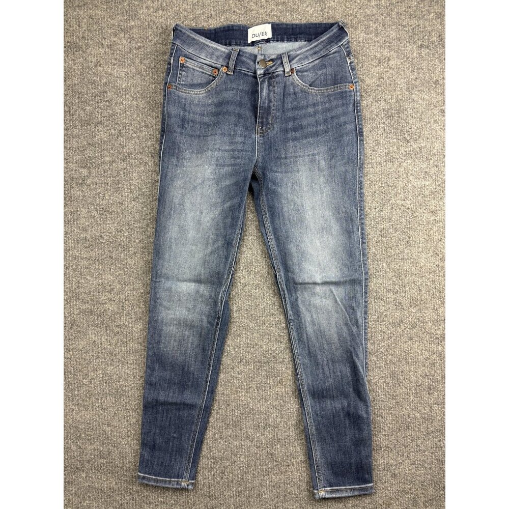 DUER Jeans Womens 28x28 Blue Performance Denim Slim Coolmax‎ Stretch Five Pocket